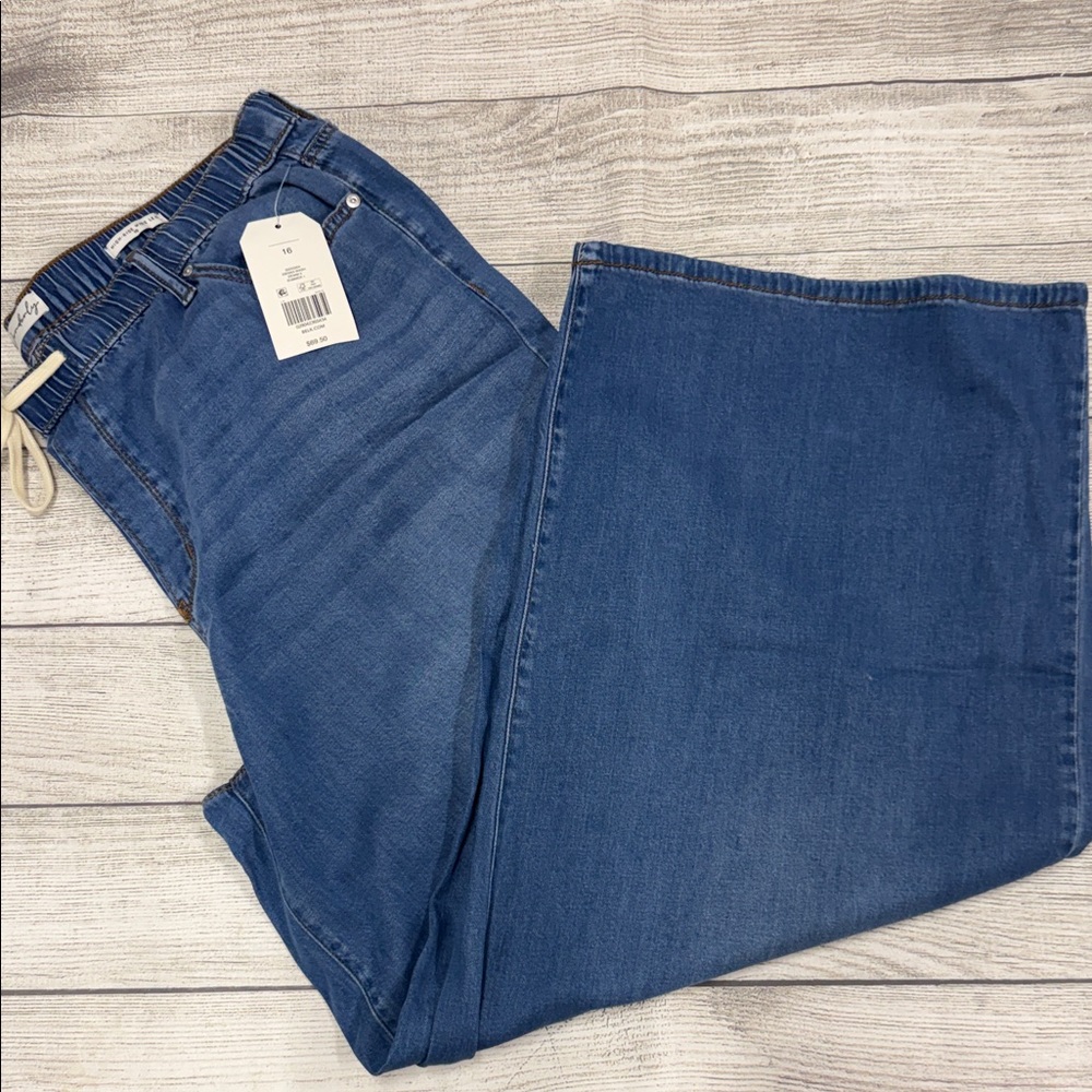 NWT Wonderly High-Rise Wide Leg Sienna Wash Jeans